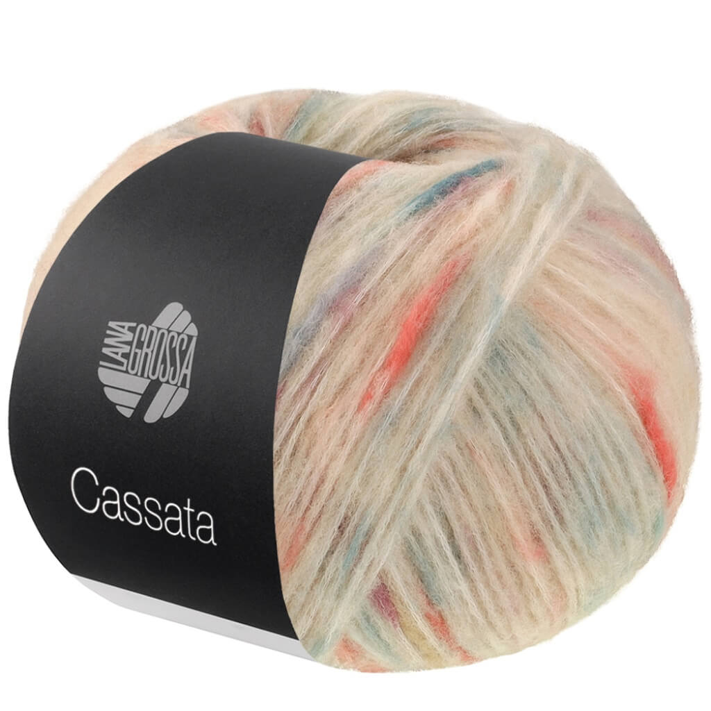 Lana Grossa Cassata, Farbe 14 Creme/Jade/Petrol/Zartgrau/Terrakotta – Baumwolle, Schurwolle und Synthetik bei Lieblingsgarn