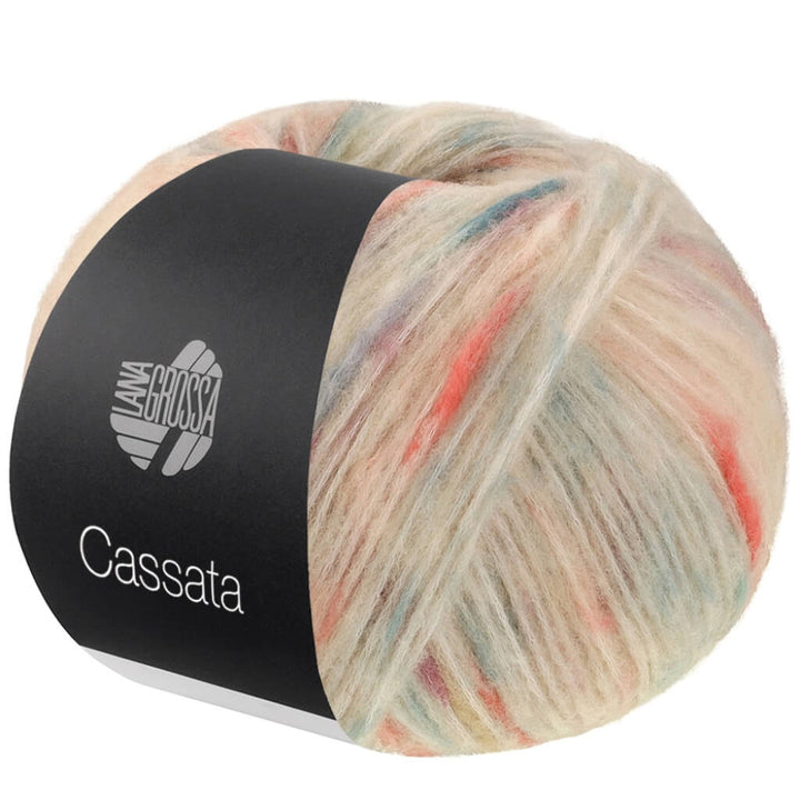 Lana Grossa Cassata, Farbe 14 Creme/Jade/Petrol/Zartgrau/Terrakotta – Baumwolle, Schurwolle und Synthetik bei Lieblingsgarn