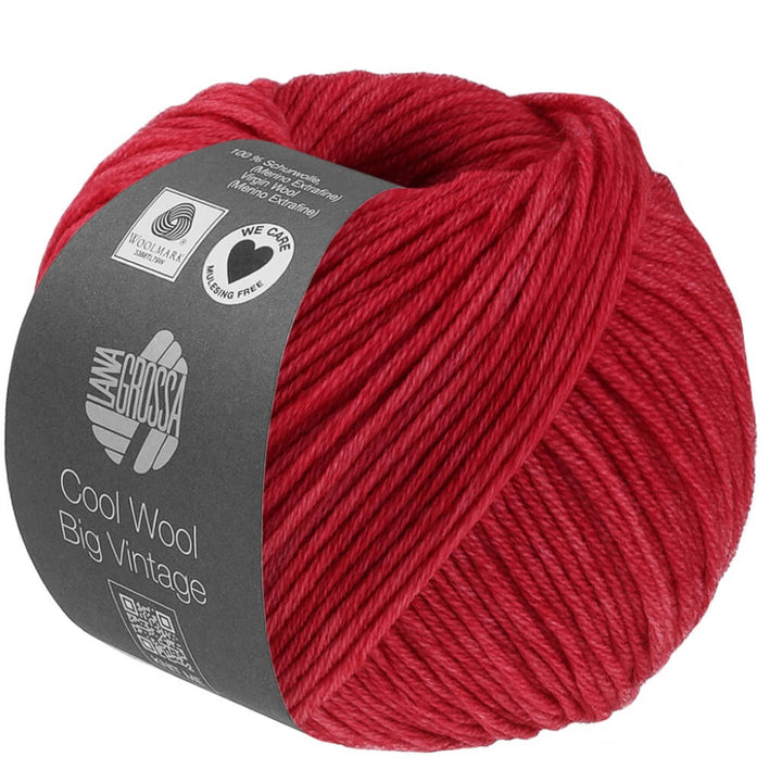 Lana Grossa Cool Wool Big Vintage, Farbe 7195 Rot – Merino und Schurwolle bei Lieblingsgarn