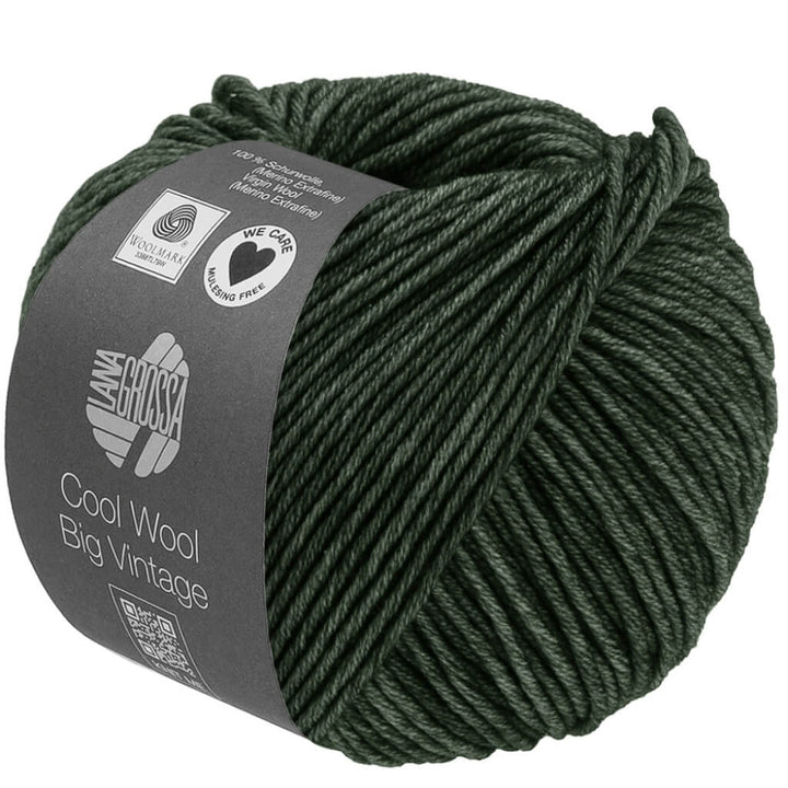 Lana Grossa Cool Wool Big Vintage, Farbe 7197 Waldgrün – Merino und Schurwolle bei Lieblingsgarn