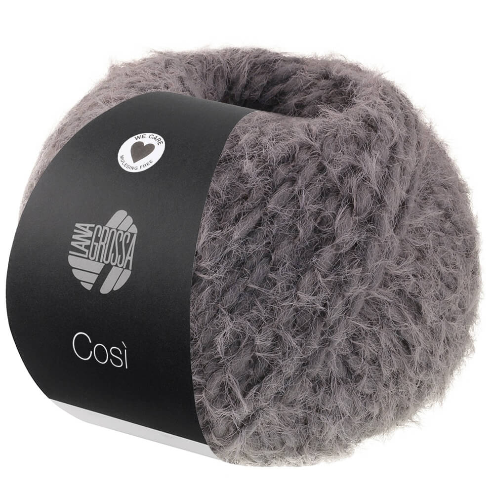 Lana Grossa Cosi, Farbe 3 Dunkelgrau – Merino und Synthetik bei Lieblingsgarn