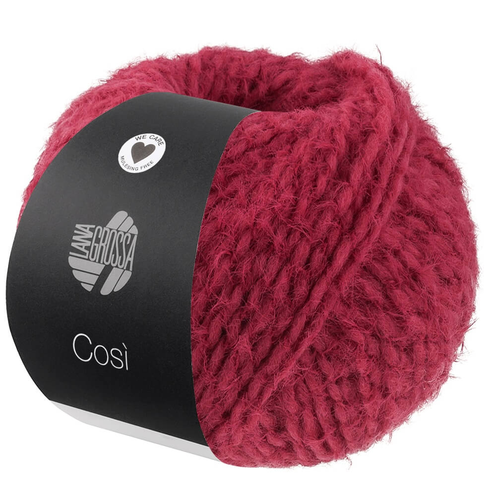 Lana Grossa Cosi, Farbe 14 Weinrot – Merino und Synthetik bei Lieblingsgarn