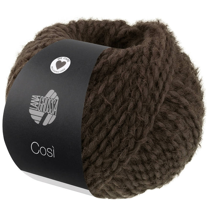 Lana Grossa Cosi, Farbe 17 Dunkelbraun – Merino und Synthetik bei Lieblingsgarn