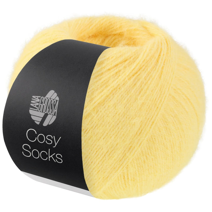 Lana Grossa Cosy Socks, Farbe 19 Gelb – Merino und Synthetik bei Lieblingsgarn