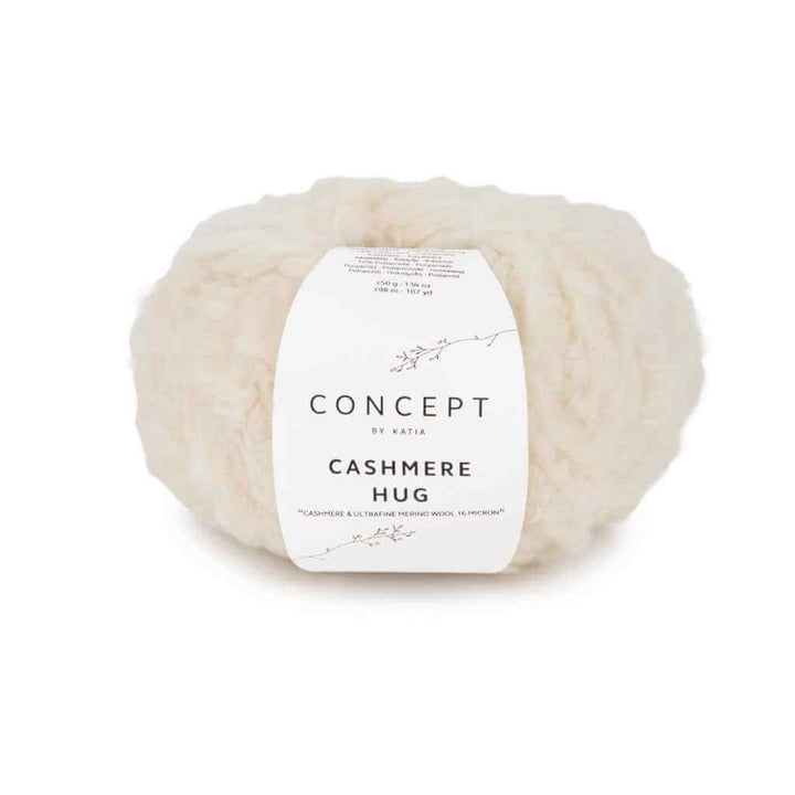 Katia Concept Cashmere Hug, Farbe 060 Naturweiß – Kaschmir, Merino und Synthetik bei Lieblingsgarn