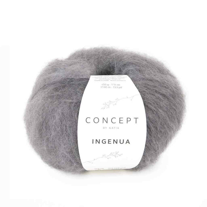 Katia Concept Ingenua, Farbe 009 Dunkelgrau – Mohair, Schurwolle und Synthetik bei Lieblingsgarn