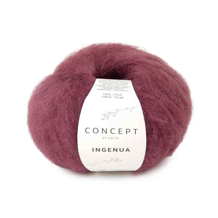 Katia Concept Ingenua, Farbe 058 Dunkelmalve – Mohair, Schurwolle und Synthetik bei Lieblingsgarn