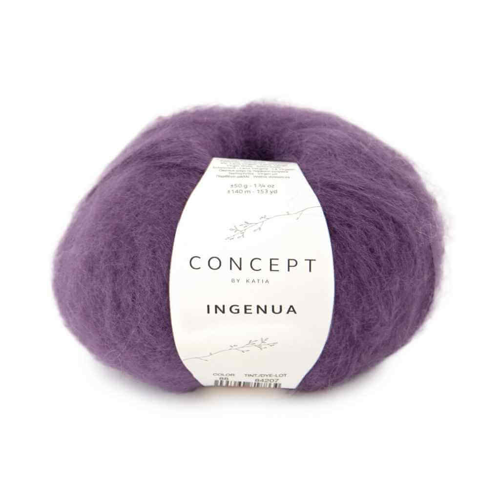 Katia Concept Ingenua, Farbe 088 Dunkelviolett – Mohair, Schurwolle und Synthetik bei Lieblingsgarn
