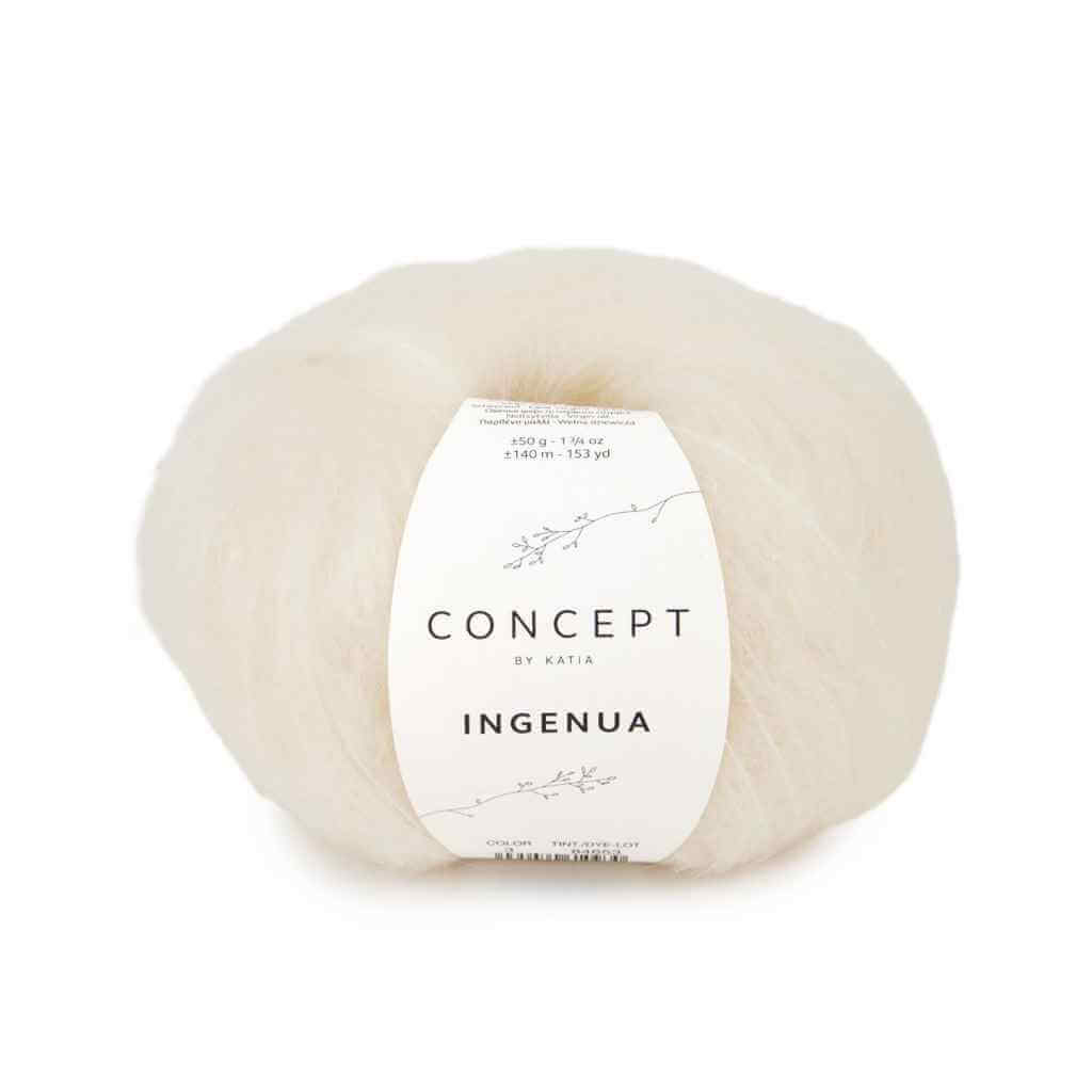 Katia Concept Ingenua, Farbe 003 Naturweiß – Mohair, Schurwolle und Synthetik bei Lieblingsgarn