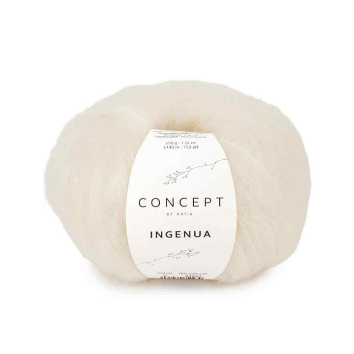 Katia Concept Ingenua, Farbe 003 Naturweiß – Mohair, Schurwolle und Synthetik bei Lieblingsgarn