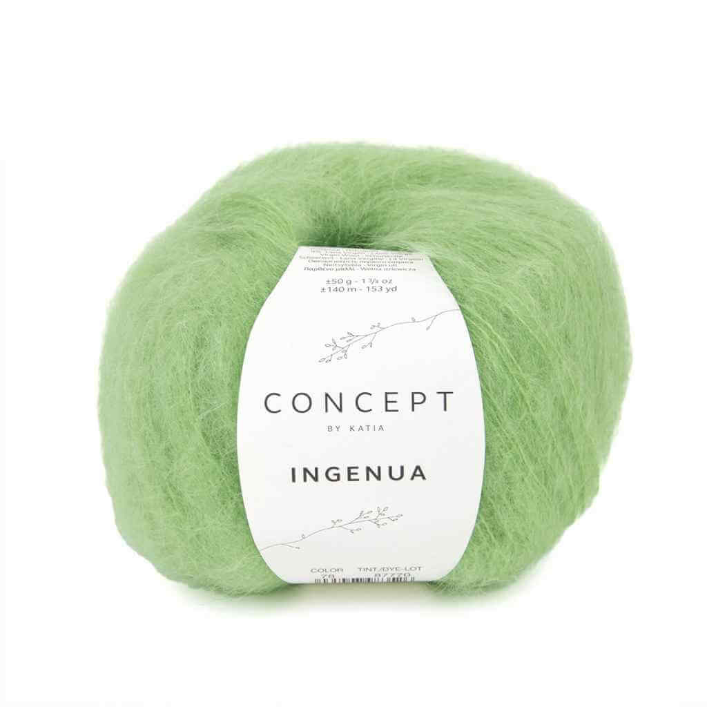 Katia Concept Ingenua, Farbe 078 Weißgrün – Mohair, Schurwolle und Synthetik bei Lieblingsgarn