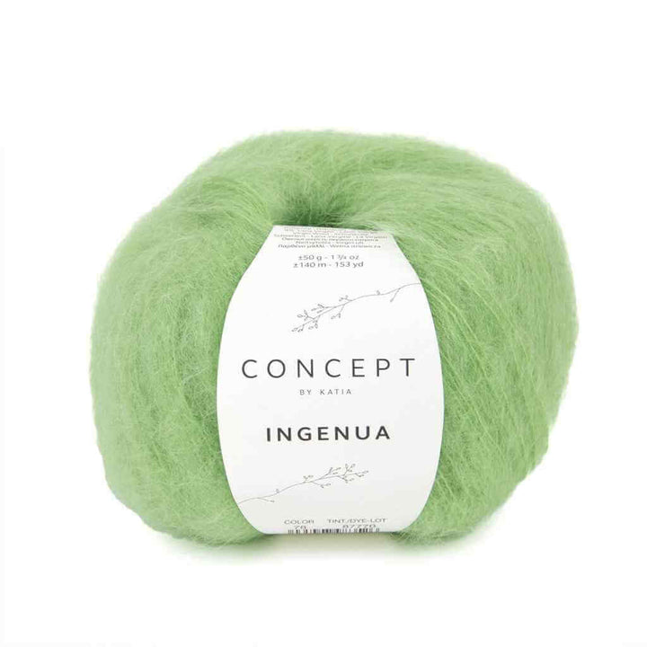Katia Concept Ingenua, Farbe 078 Weißgrün – Mohair, Schurwolle und Synthetik bei Lieblingsgarn