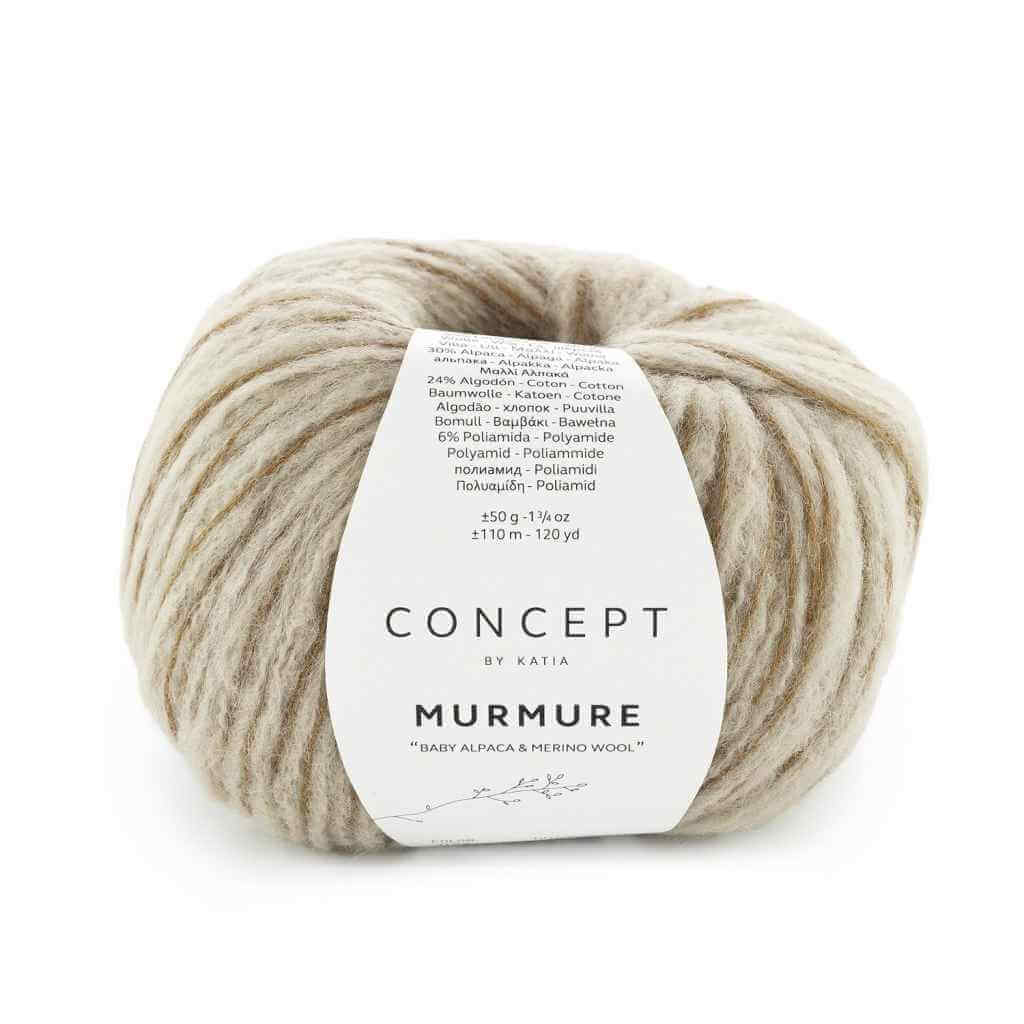 Katia Concept Murmure, Farbe 077 Braun Beige – Alpaka, Baumwolle und Merino bei Lieblingsgarn