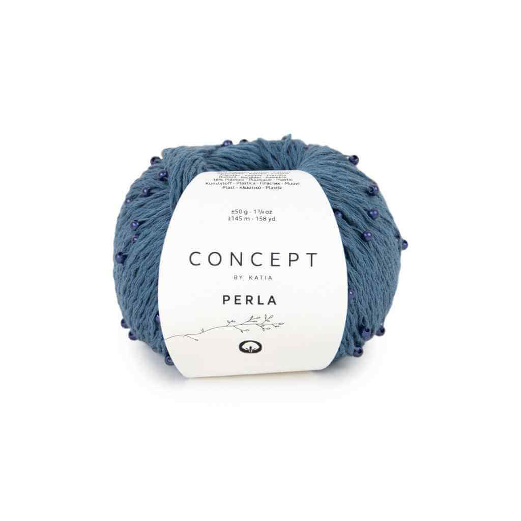 Katia Concept Perla, Farbe 111 Blau – Baumwolle und Synthetik bei Lieblingsgarn