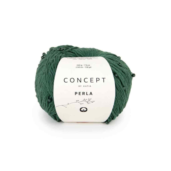 Katia Concept Perla, Farbe 109 Flaschengrün – Baumwolle und Synthetik bei Lieblingsgarn