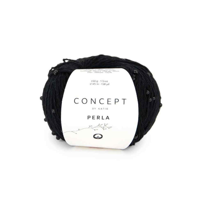 Katia Concept Perla, Farbe 102 Schwarz – Baumwolle und Synthetik bei Lieblingsgarn