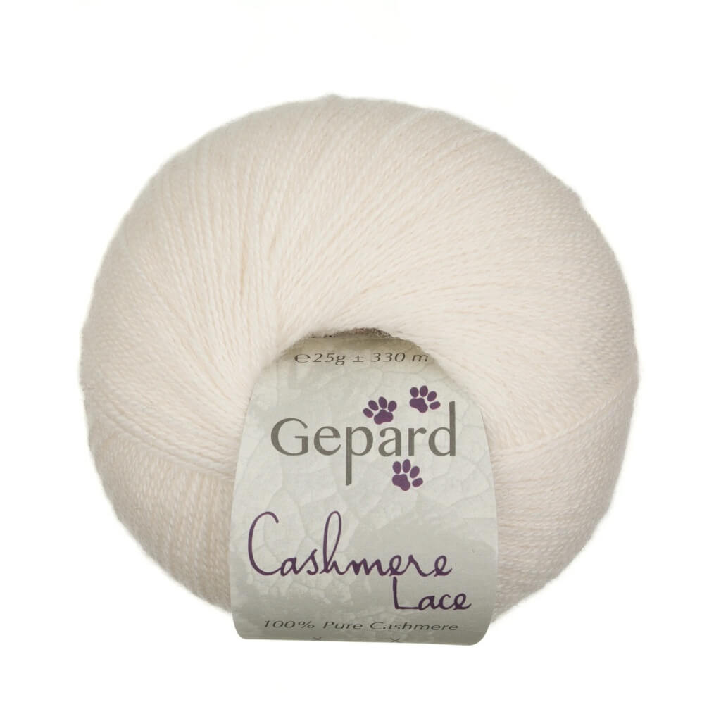 Gepard Cashmere Lace, Farbe 101 B Offwhite – Kaschmir bei Lieblingsgarn