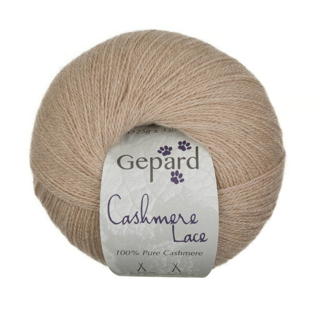Gepard Cashmere Lace, Farbe 143 B Soft Beige – Kaschmir bei Lieblingsgarn
