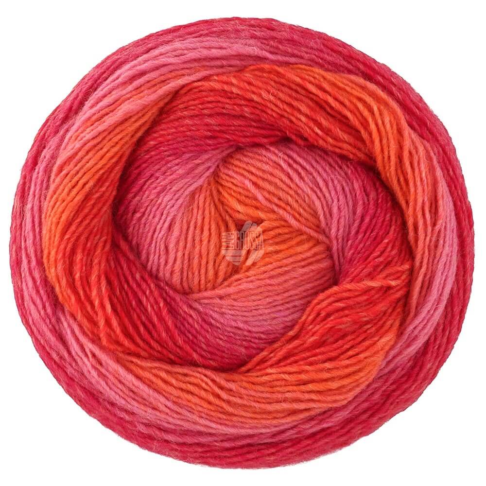 Lana Grossa Gomitolo Versione - Bobbel Wolle, Farbe 463 Fuchsia/Pink/Tomate/Rot – Acryl, Merino und bei Lieblingsgarn