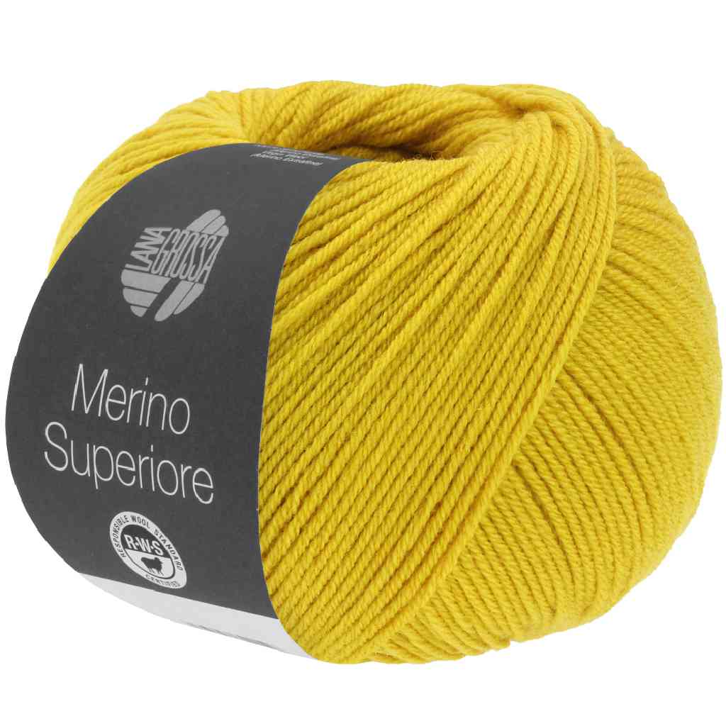 Lana Grossa Merino Superiore, Farbe 54 Senfgelb – Merino und Schurwolle bei Lieblingsgarn
