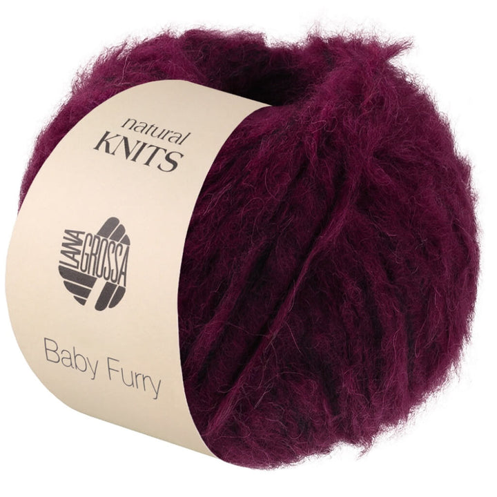 Lana Grossa Baby Furry, Farbe 2 Dunkelrot – Alpaka, Baumwolle und Merino bei Lieblingsgarn