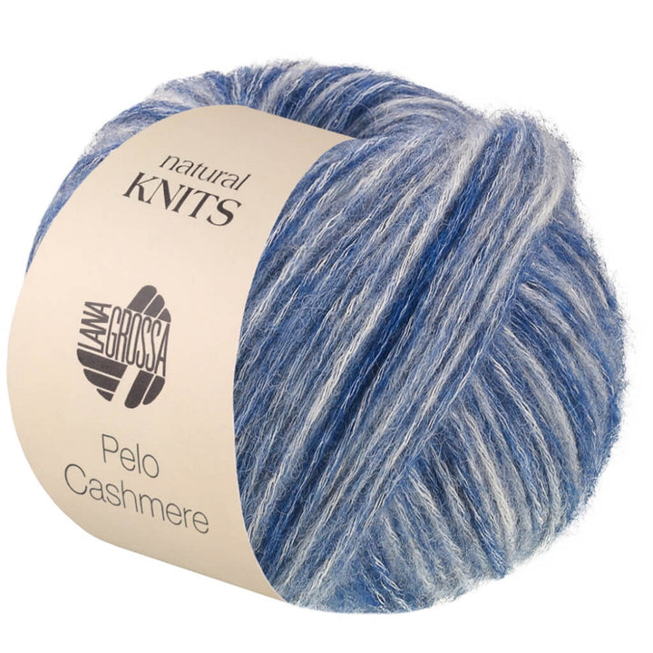Lana Grossa Pelo Cashmere, Farbe 10 Dunkelblau/Rohweiß bei Lieblingsgarn