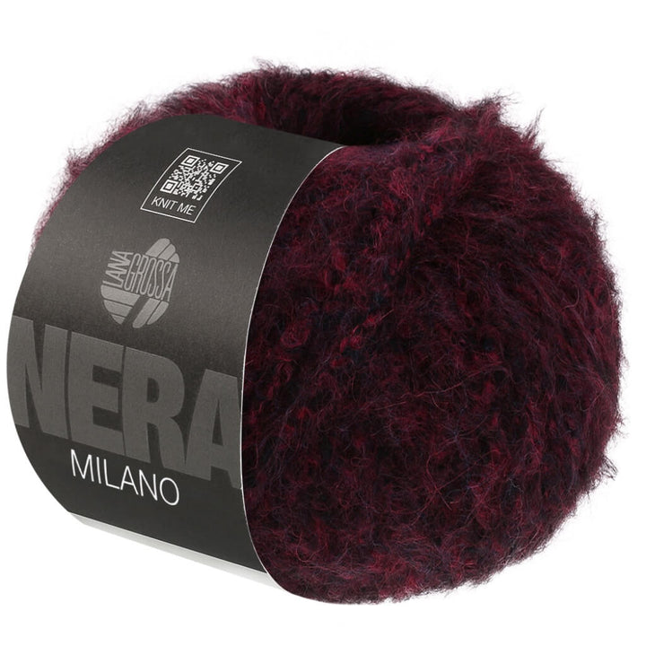 Lana Grossa Milano, Farbe 12 Dunkelrot/Schwarz meliert bei Lieblingsgarn