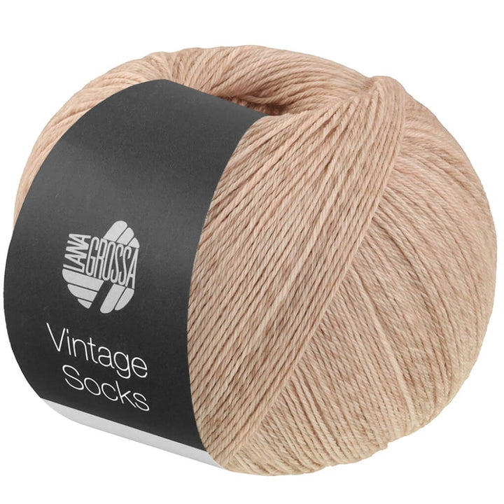 Lana Grossa Vintage Socks, Farbe 1019 Beige/Sand meliert – Schurwolle und Synthetik bei Lieblingsgarn