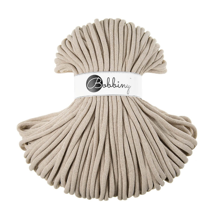 Bobbiny 9mm Jumbo Kordel, Farbe Beige – Baumwolle bei Lieblingsgarn