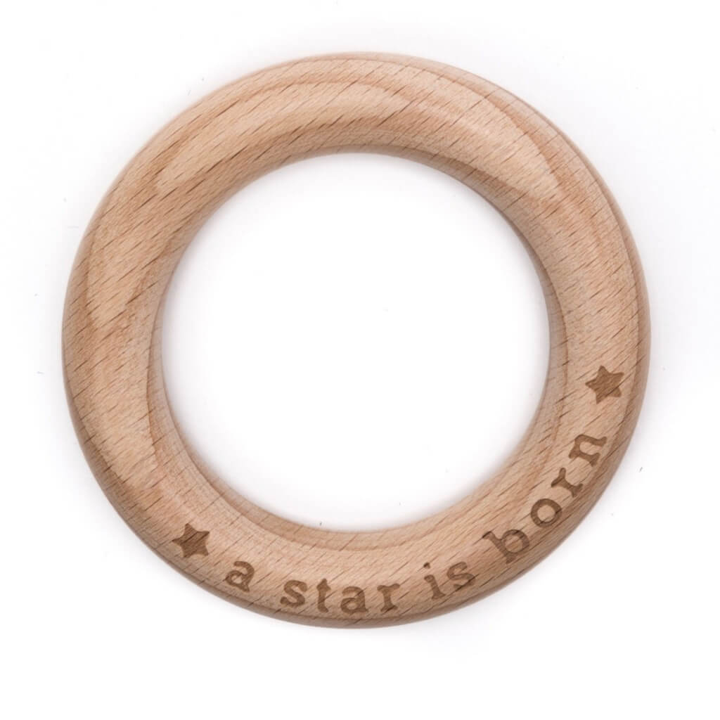 Durable Baby Beißring "a star is born" bei bei bei bei bei bei bei bei bei bei Lieblingsgarn