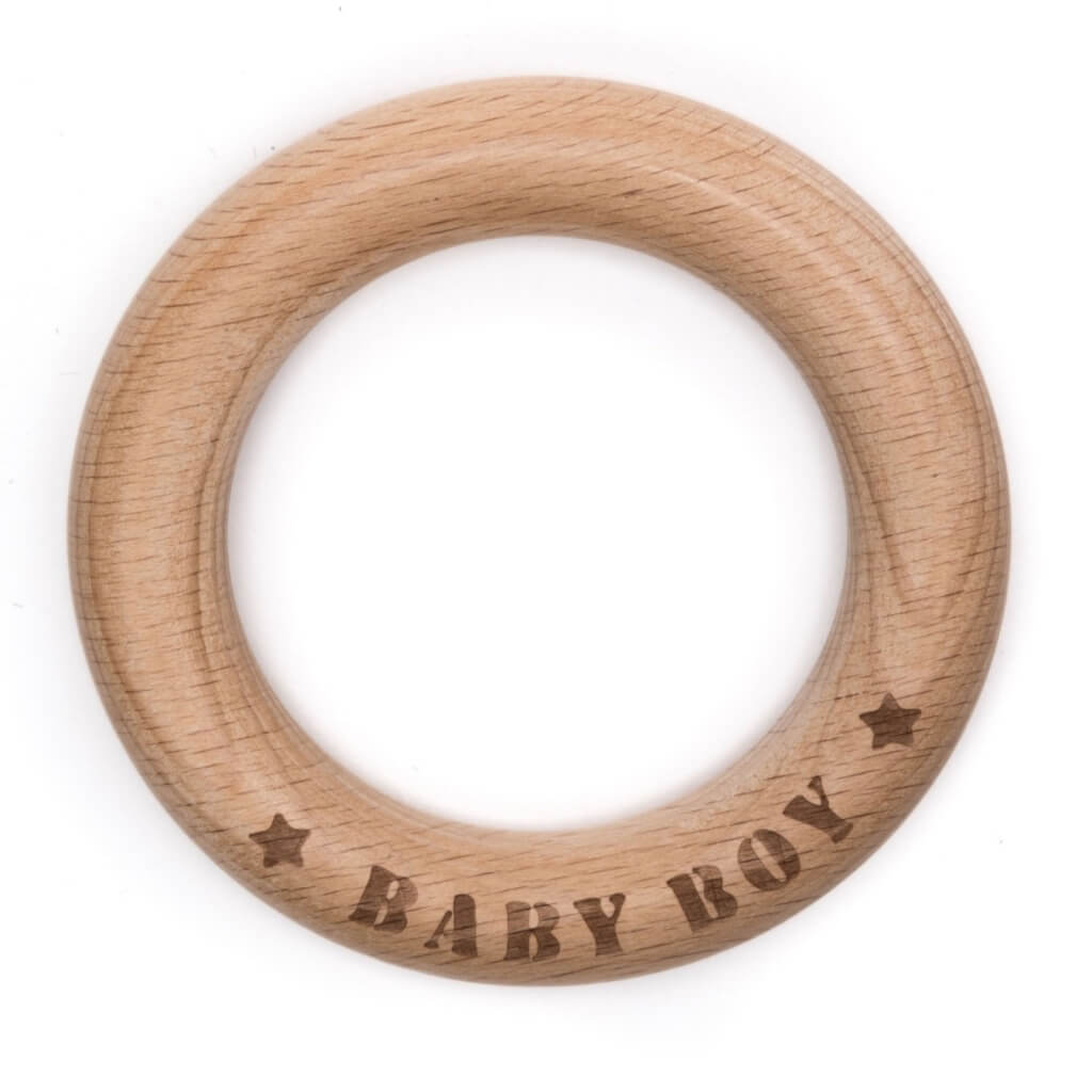 Durable Holz Beissring "Baby Boy" bei bei bei bei bei bei bei bei bei bei Lieblingsgarn