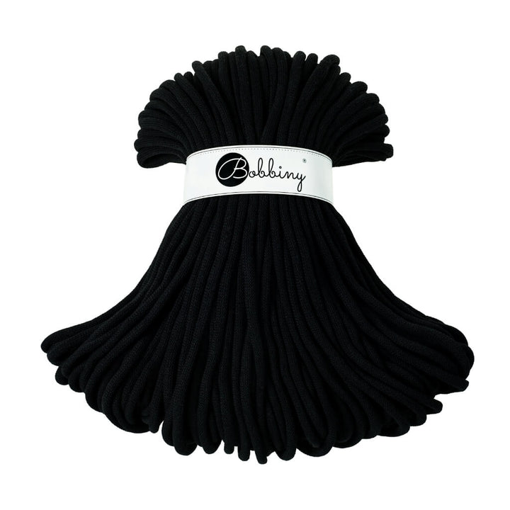 Bobbiny 9mm Jumbo Kordel, Farbe Black – Baumwolle bei Lieblingsgarn