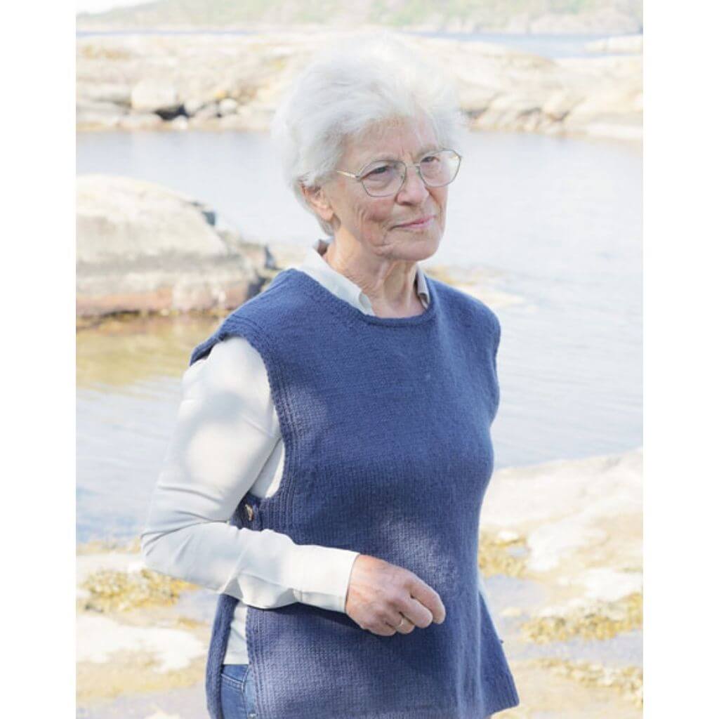 Drops Design Pattern Damen Pullunder Blue Night Vest Strickanleitung - Drops (PDF) bei bei bei bei bei bei Lieblingsgarn