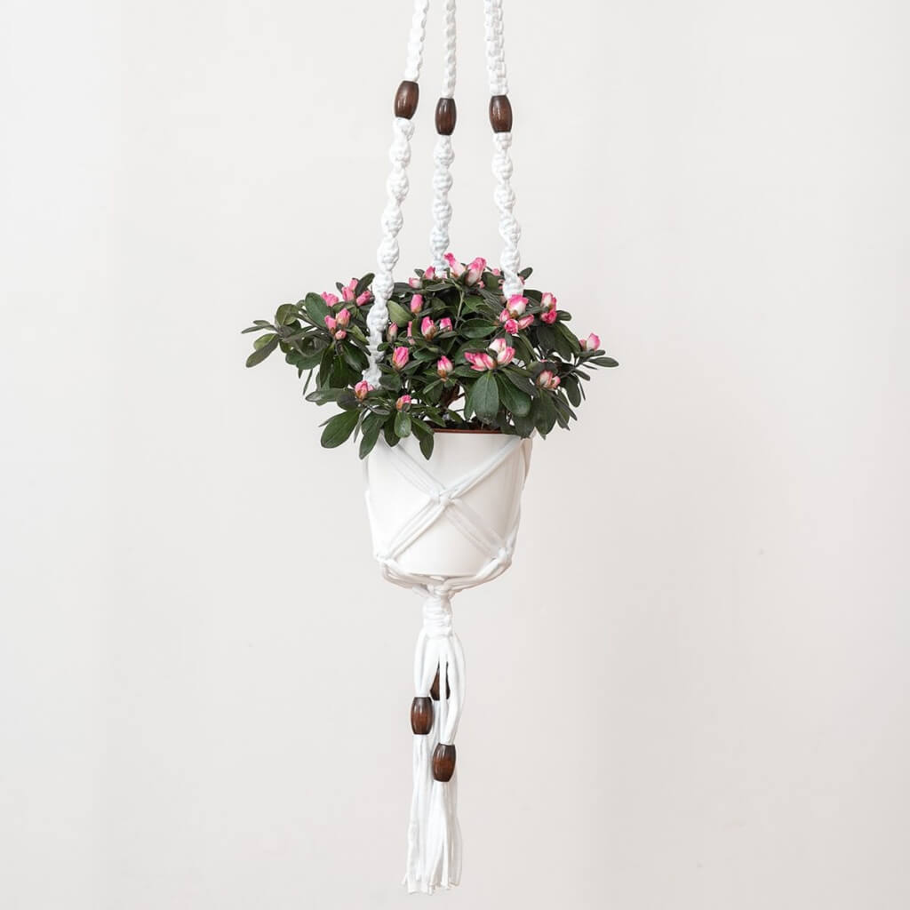 Hoooked Set Blumenampel in weiß Makramee Set - Hoooked bei bei bei bei bei bei bei bei bei bei Lieblingsgarn