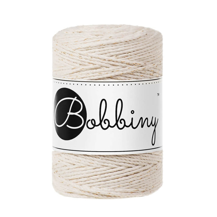Bobbiny Makramee Garn 1,5 mm x 100 m gedreht, Farbe Golden Natural – Baumwolle bei Lieblingsgarn