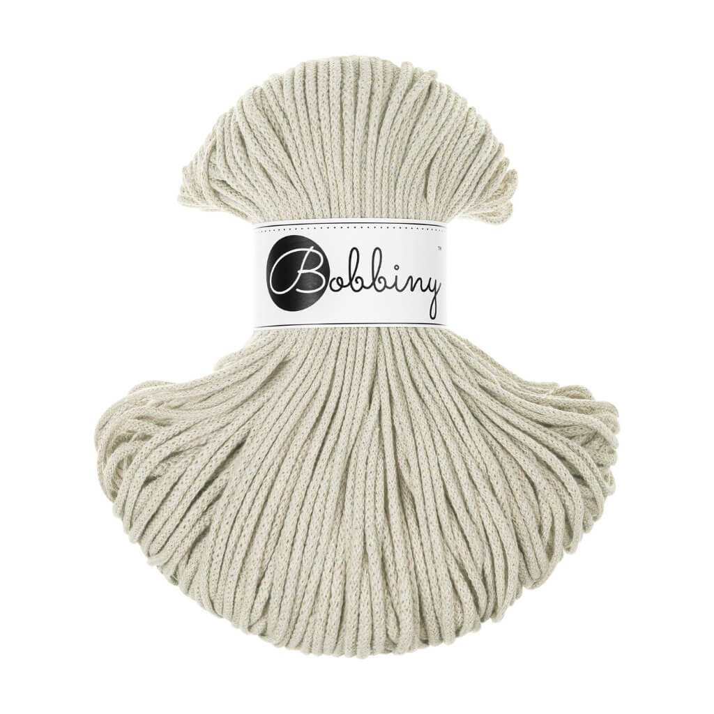 Bobbiny Kordel Junior 3mm x 100 m, Farbe Pale Olive – Baumwolle bei Lieblingsgarn