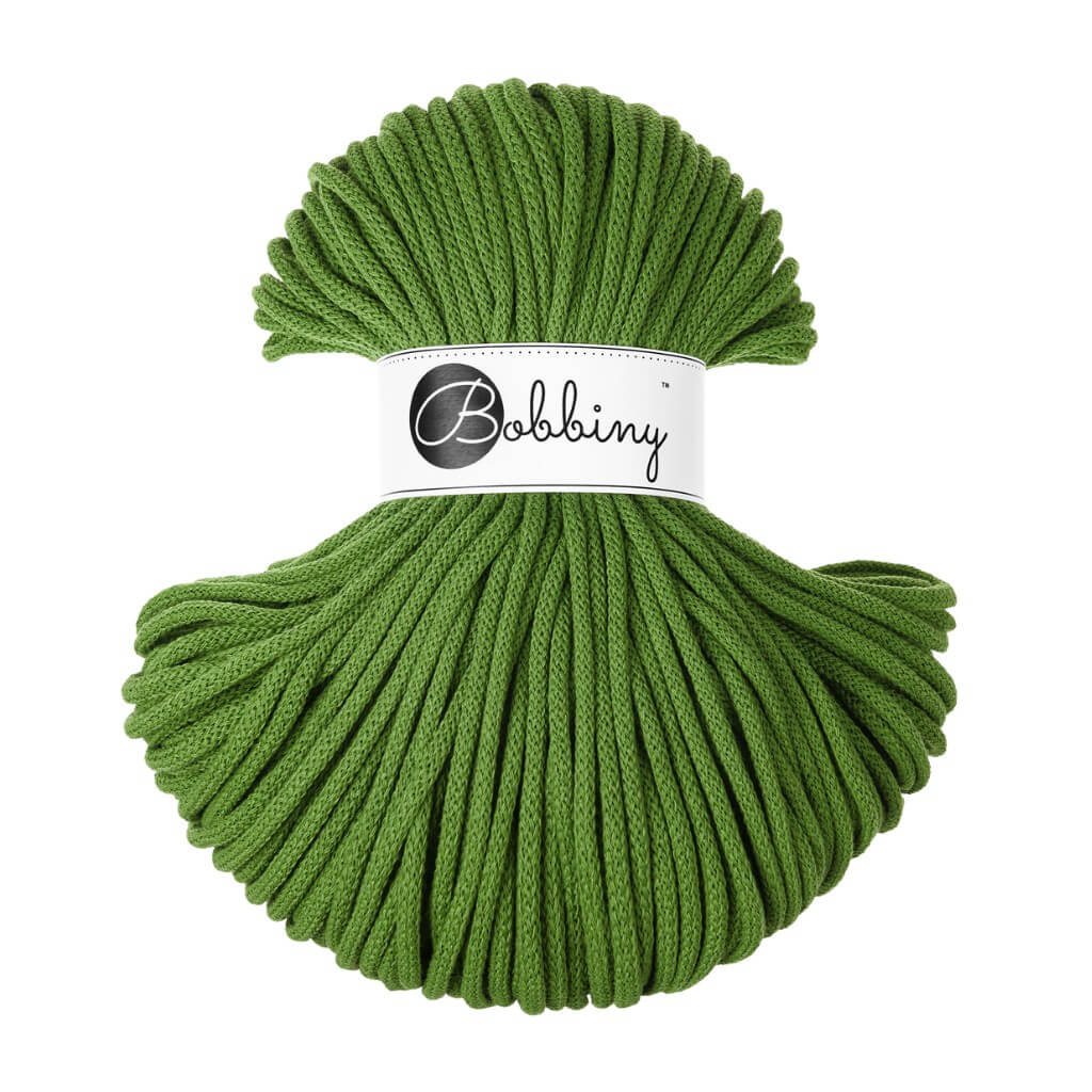 Bobbiny Premium Kordel 5mm x 100 Meter, Farbe Moss Green – Baumwolle bei Lieblingsgarn
