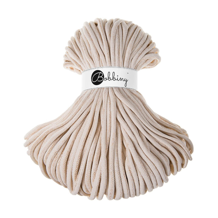 Bobbiny 9mm Jumbo Kordel, Farbe Golden Natural – Baumwolle bei Lieblingsgarn