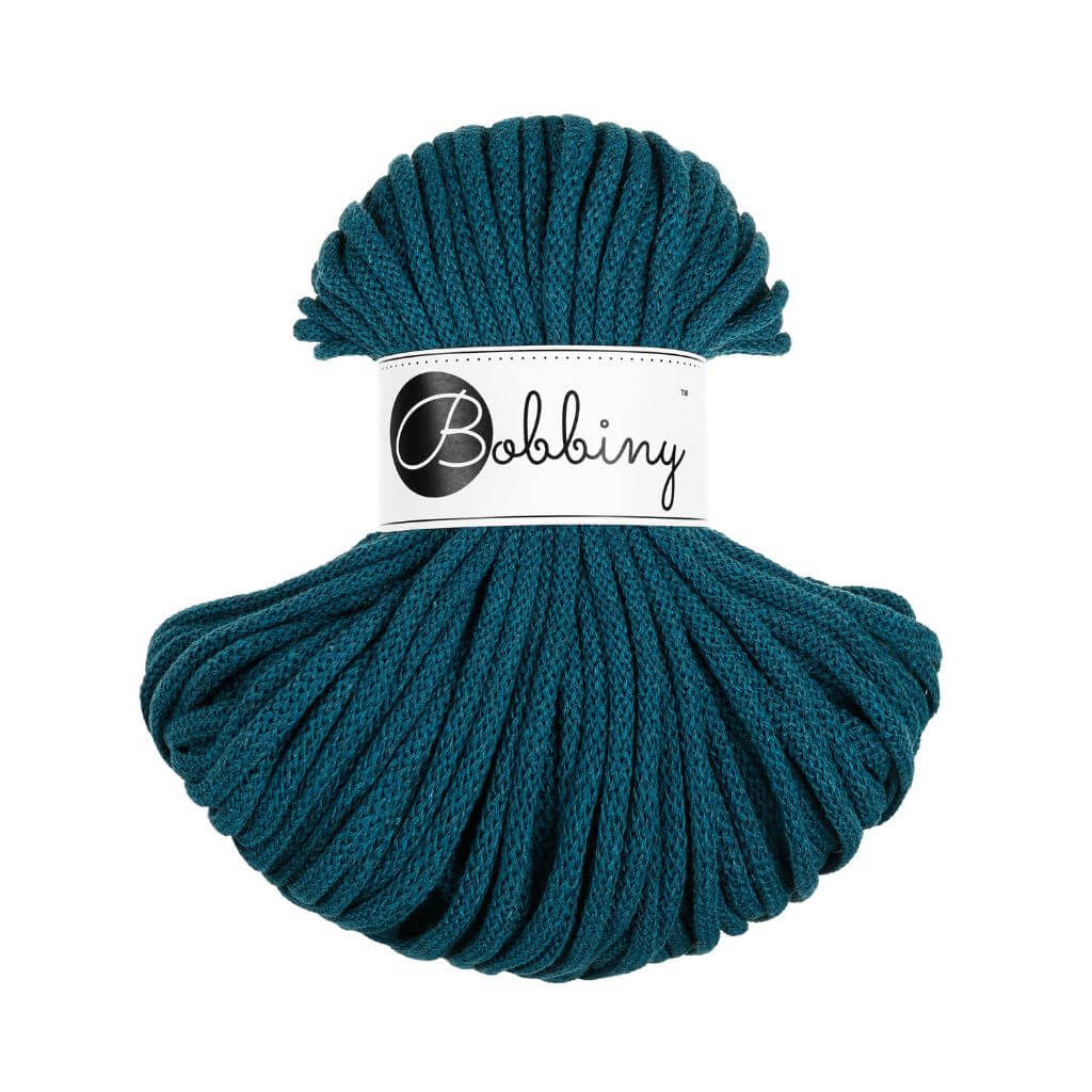 Bobbiny Premium Kordel 5 mm x 50 m, Farbe Peacock Blue – Baumwolle bei Lieblingsgarn
