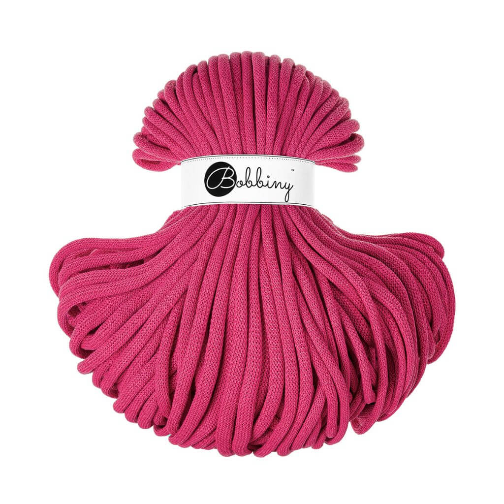 Bobbiny 9mm Jumbo Kordel, Farbe Dopamine Pink – Baumwolle bei Lieblingsgarn