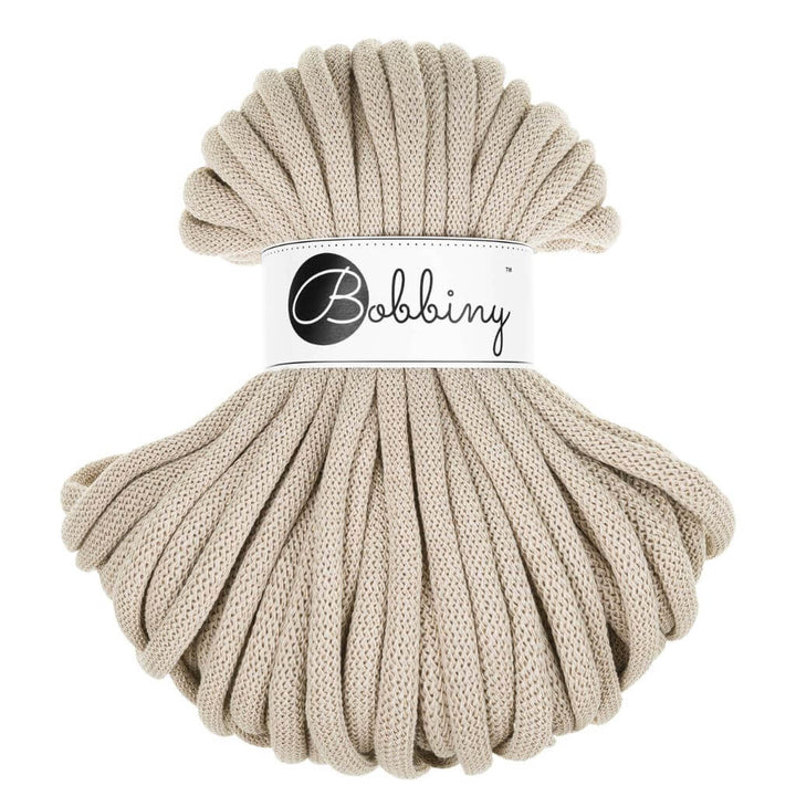 Bobbiny Jumbo Kordel 9 mm x 30 m, Farbe Beige – Baumwolle und Synthetik bei Lieblingsgarn