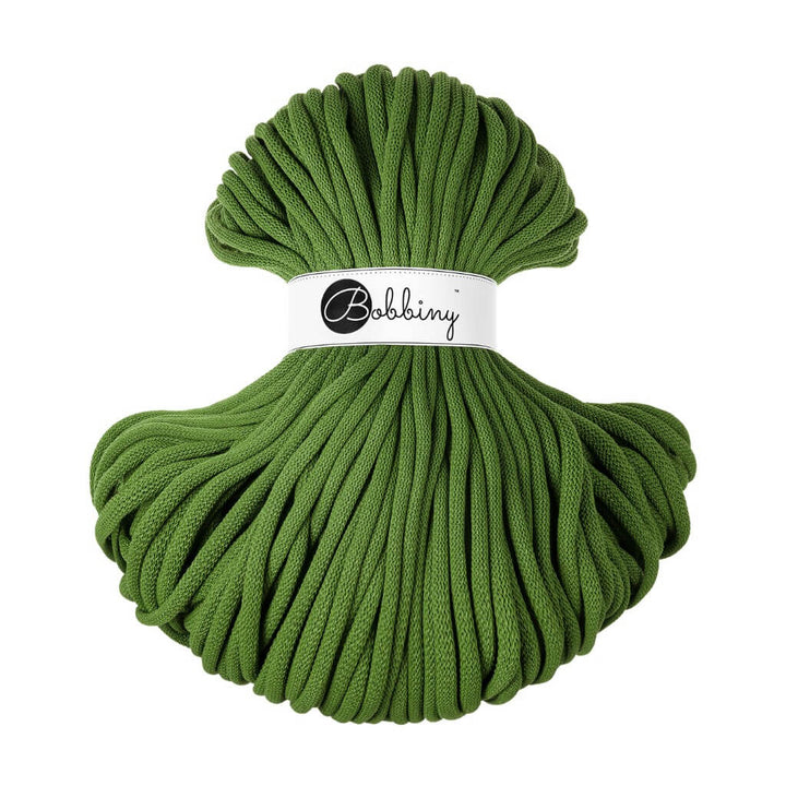 Bobbiny 9mm Jumbo Kordel, Farbe Moss Green – Baumwolle bei Lieblingsgarn