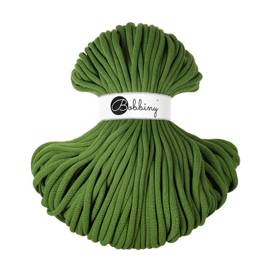 Bobbiny 9mm Jumbo Kordel, Farbe Moss Green – Baumwolle bei Lieblingsgarn