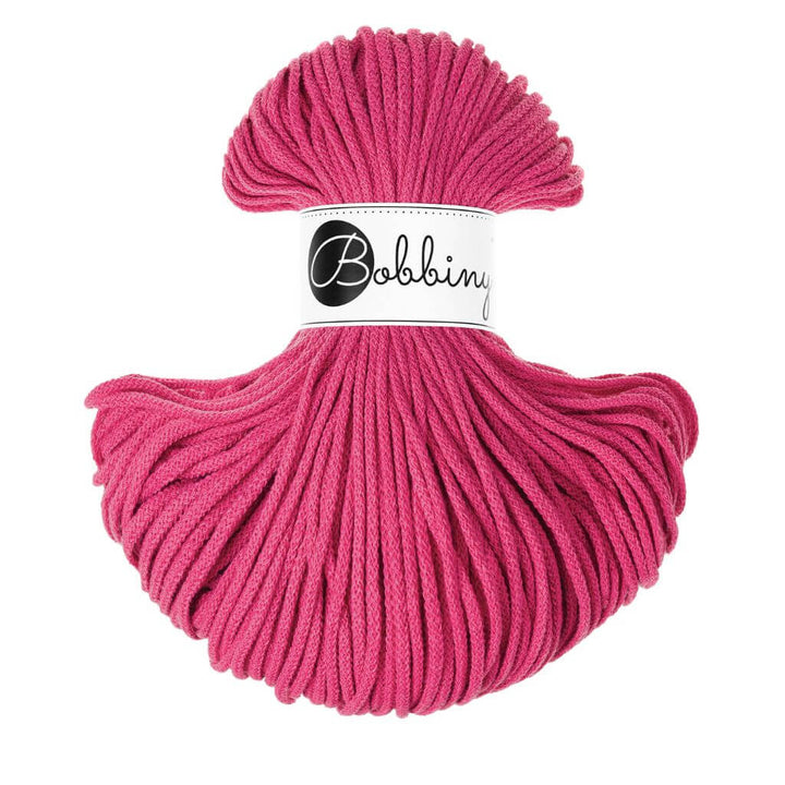 Bobbiny Kordel Junior 3mm x 100 m, Farbe Dopamine Pink – Baumwolle bei Lieblingsgarn
