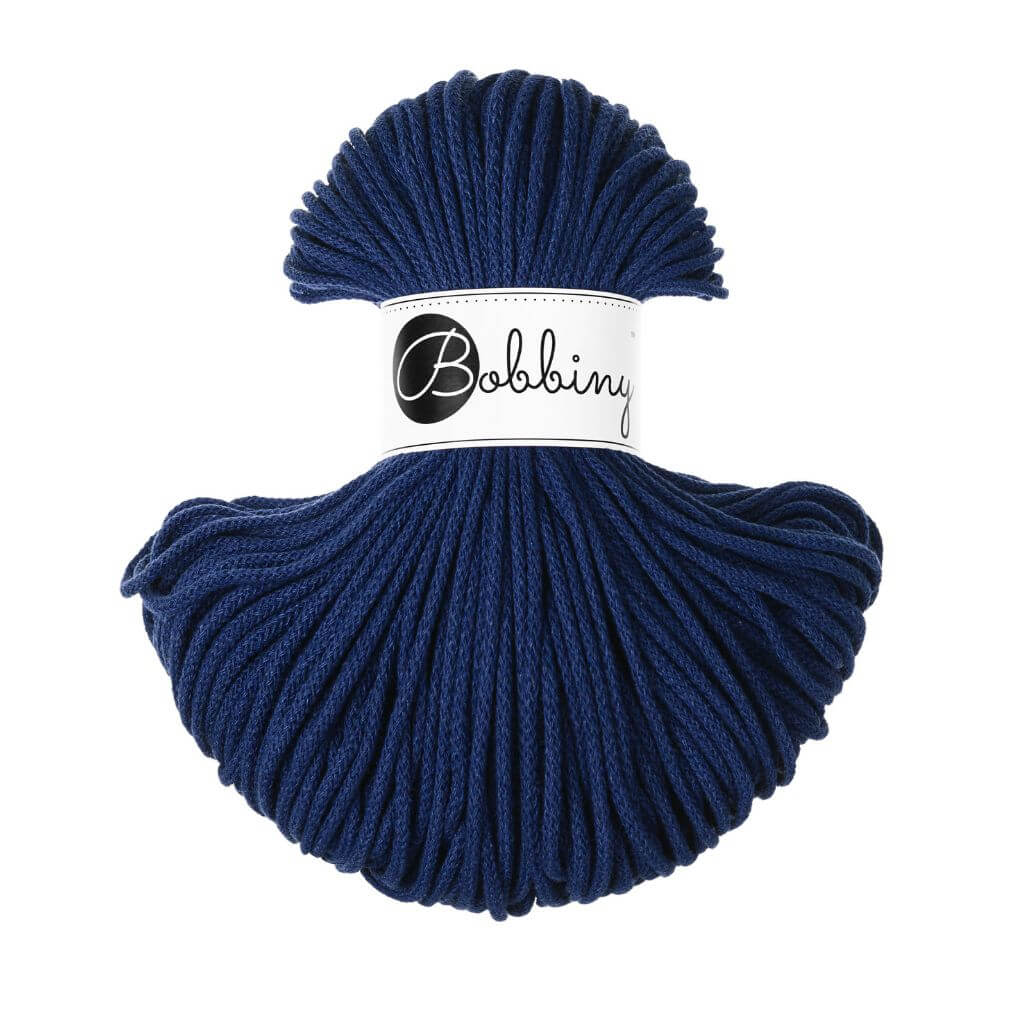 Bobbiny Kordel Junior 3mm x 100 m, Farbe Ink Blue – Baumwolle bei Lieblingsgarn