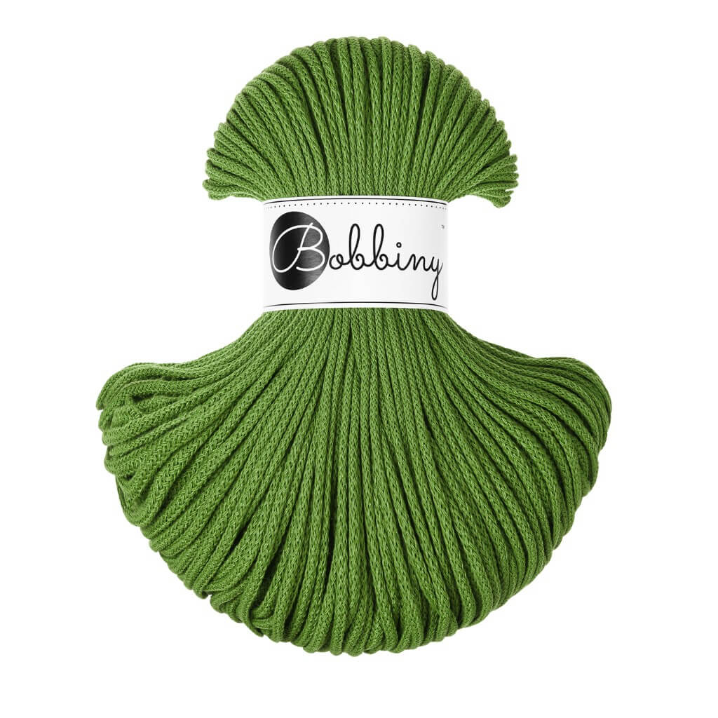 Bobbiny Kordel Junior 3mm x 100 m, Farbe Moss Green – Baumwolle bei Lieblingsgarn