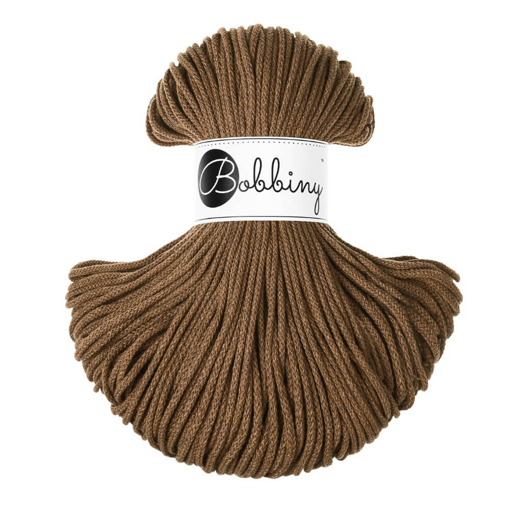 Bobbiny Kordel Junior 3mm x 100 m, Farbe Nut Brown – Baumwolle bei Lieblingsgarn