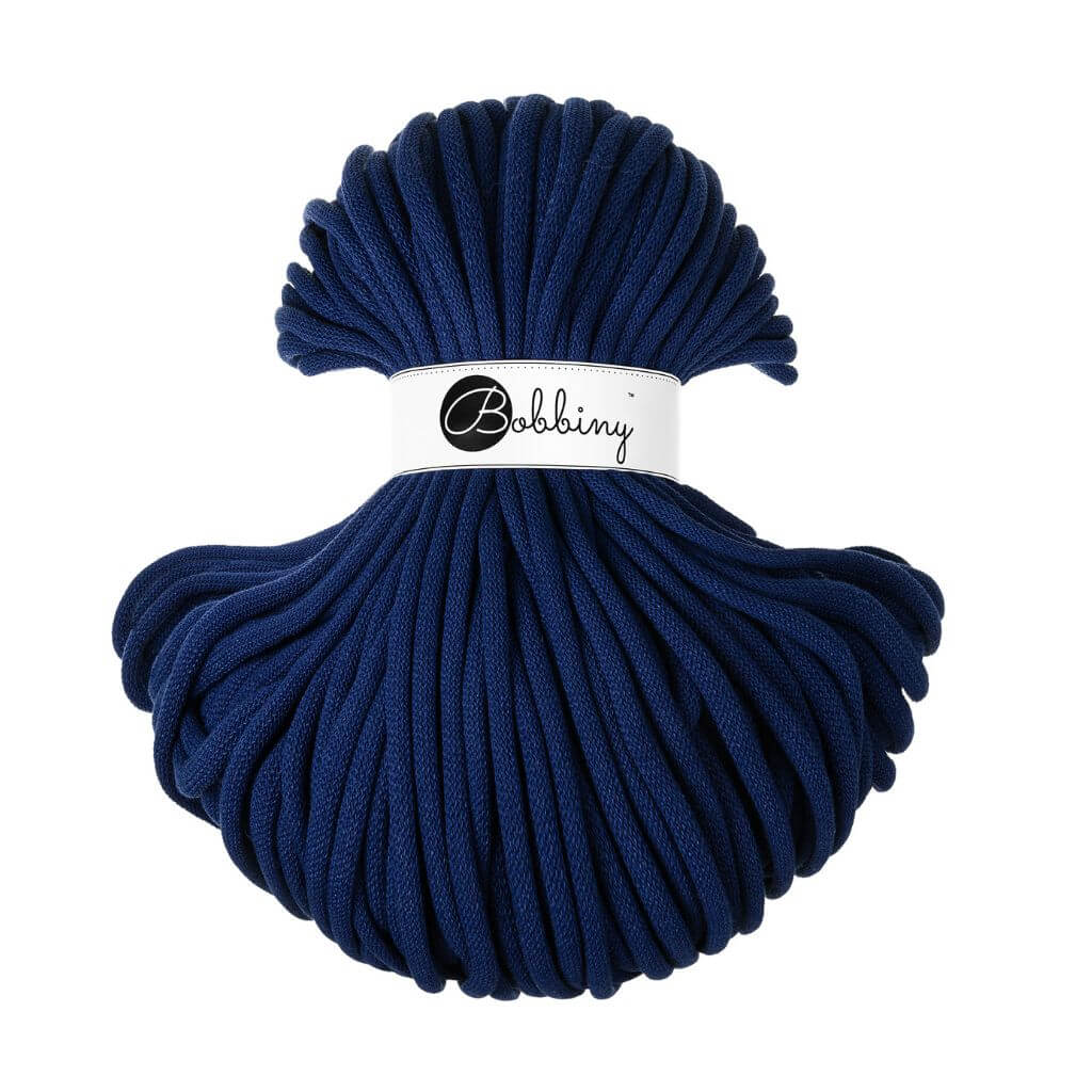 Bobbiny 9mm Jumbo Kordel, Farbe Ink Blue – Baumwolle bei Lieblingsgarn