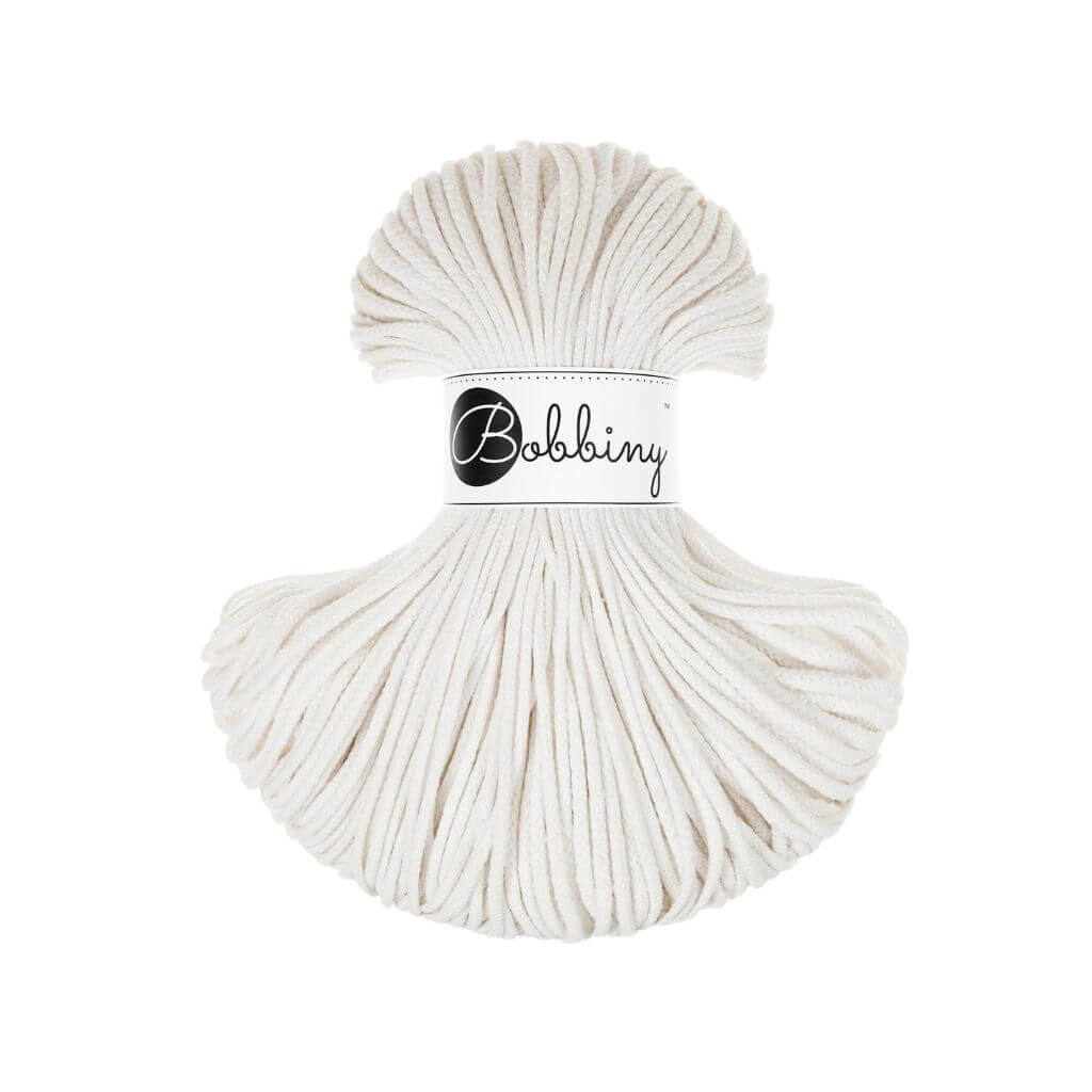 Bobbiny Kordel Junior 3mm x 100 m, Farbe Off White – Baumwolle bei Lieblingsgarn