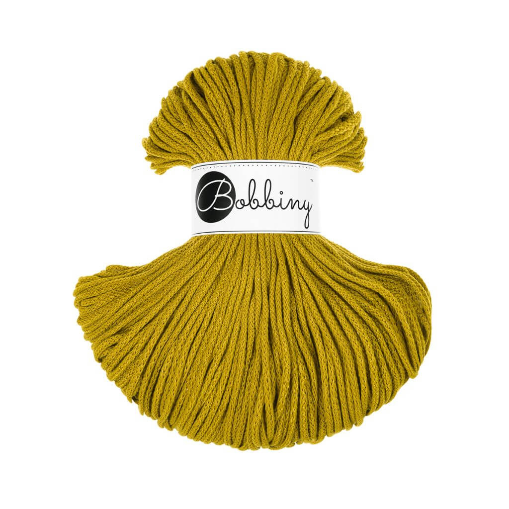 Bobbiny Kordel Junior 3mm x 100 m, Farbe Spicy Yellow – Baumwolle bei Lieblingsgarn
